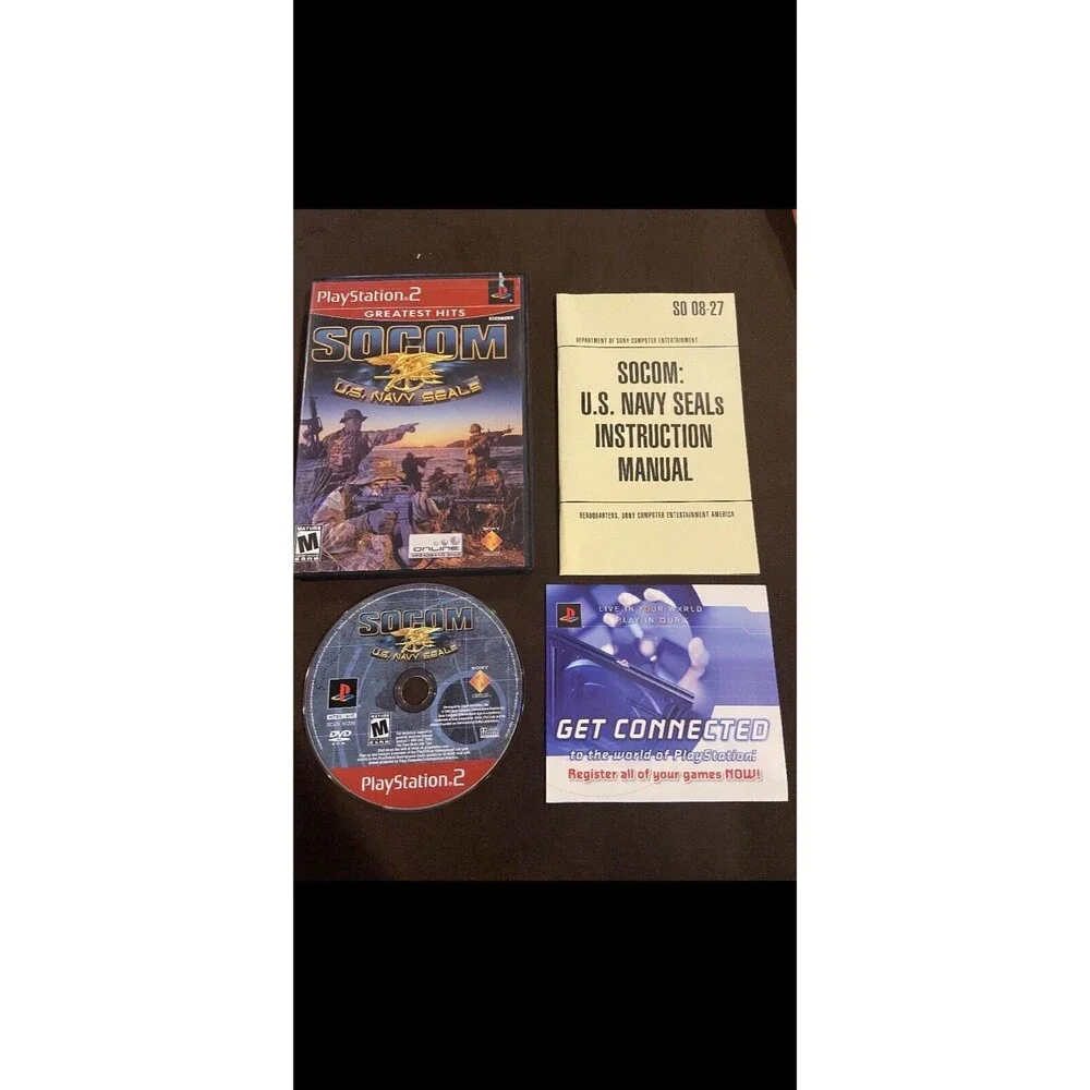 PS2 SOCOM II U.S. Navy Seals 2003 Sony PlayStation 2 Complete Mature Rated